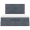 vidaXL Ottoman Bed with Mattresses Dark Grey 140x200cm Velvet