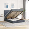 vidaXL Ottoman Bed with Mattresses Dark Grey 140x200cm Velvet