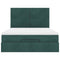 vidaXL Ottoman Bed with Mattresses Dark Green 140x200cm Velvet