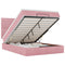 vidaXL Ottoman Bed with Mattresses Pink 140x200cm Velvet