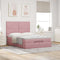 vidaXL Ottoman Bed with Mattresses Pink 140x200cm Velvet
