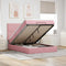 vidaXL Ottoman Bed with Mattresses Pink 140x200cm Velvet
