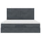 vidaXL Ottoman Bed with Mattresses Dark Grey 160x200cm Velvet