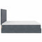 vidaXL Ottoman Bed with Mattresses Dark Grey 160x200cm Velvet