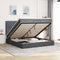 vidaXL Ottoman Bed with Mattresses Dark Grey 160x200cm Velvet