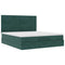 vidaXL Ottoman Bed with Mattresses Dark Green 160x200cm Velvet