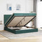 vidaXL Ottoman Bed with Mattresses Dark Green 160x200cm Velvet