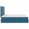 vidaXL Ottoman Bed with Mattresses Dark Blue 160x200cm Velvet