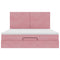 vidaXL Ottoman Bed with Mattresses Pink 160x200cm Velvet