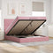 vidaXL Ottoman Bed with Mattresses Pink 160x200cm Velvet