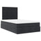vidaXL Ottoman Bed with Mattresses Black 120x200cm Velvet