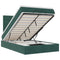 vidaXL Ottoman Bed with Mattresses Dark Green 120x200cm Velvet