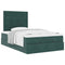 vidaXL Ottoman Bed with Mattresses Dark Green 120x200cm Velvet