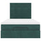 vidaXL Ottoman Bed with Mattresses Dark Green 120x200cm Velvet