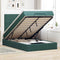 vidaXL Ottoman Bed with Mattresses Dark Green 120x200cm Velvet
