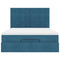 vidaXL Ottoman Bed with Mattresses Dark Blue 140x190cm Velvet