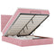 vidaXL Ottoman Bed with Mattresses Pink 140x190cm Velvet