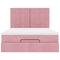 vidaXL Ottoman Bed with Mattresses Pink 140x190cm Velvet