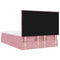 vidaXL Ottoman Bed with Mattresses Pink 140x190cm Velvet