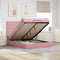 vidaXL Ottoman Bed with Mattresses Pink 140x190cm Velvet