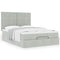 vidaXL Ottoman Bed with Mattresses Light Grey 140x200cm Velvet