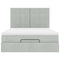 vidaXL Ottoman Bed with Mattresses Light Grey 140x200cm Velvet