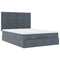 vidaXL Ottoman Bed with Mattresses Dark Grey 140x200cm Velvet