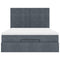 vidaXL Ottoman Bed with Mattresses Dark Grey 140x200cm Velvet