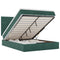 vidaXL Ottoman Bed with Mattresses Dark Green 140x200cm Velvet