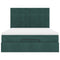 vidaXL Ottoman Bed with Mattresses Dark Green 140x200cm Velvet