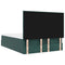 vidaXL Ottoman Bed with Mattresses Dark Green 140x200cm Velvet