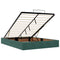 vidaXL Ottoman Bed with Mattresses Dark Green 140x200cm Velvet