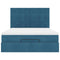 vidaXL Ottoman Bed with Mattresses Dark Blue 140x200cm Velvet