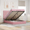 vidaXL Ottoman Bed with Mattresses Pink 140x200cm Velvet