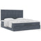 vidaXL Ottoman Bed with Mattresses Dark Grey 160x200cm Velvet