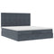 vidaXL Ottoman Bed with Mattresses Dark Grey 160x200cm Velvet