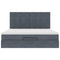 vidaXL Ottoman Bed with Mattresses Dark Grey 160x200cm Velvet