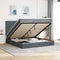 vidaXL Ottoman Bed with Mattresses Dark Grey 160x200cm Velvet