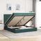 vidaXL Ottoman Bed with Mattresses Dark Green 160x200cm Velvet