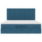 vidaXL Ottoman Bed with Mattresses Dark Blue 160x200cm Velvet