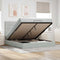 vidaXL Ottoman Bed with Mattresses Light Grey 180x200cm Velvet