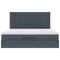 vidaXL Ottoman Bed with Mattresses Dark Grey 180x200cm Velvet