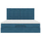 vidaXL Ottoman Bed with Mattresses Dark Blue 180x200cm Velvet
