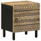 vidaXL Bed Cabinets 2 pcs Black 40x33.5x46 cm Solid Rough Wood Mango