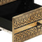vidaXL Bed Cabinet Black 40x33.5x46 cm Solid Rough Wood Mango