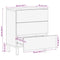 vidaXL Bed Cabinet Black 50x33x62 cm Solid Rough Wood Mango