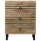 vidaXL Bed Cabinet Black 50x33x62 cm Solid Rough Wood Mango