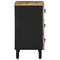 vidaXL Bed Cabinet Black 50x33x62 cm Solid Rough Wood Mango