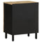 vidaXL Bed Cabinet Black 50x33x62 cm Solid Rough Wood Mango