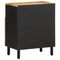 vidaXL Bed Cabinet Black 50x33x62 cm Solid Rough Wood Mango